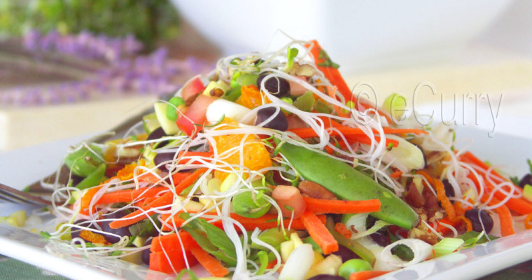 Summer Salad with Citrus, Lavender Dressing