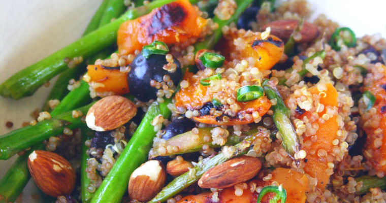 Quinoa with Apricot, Asparagus & Almond