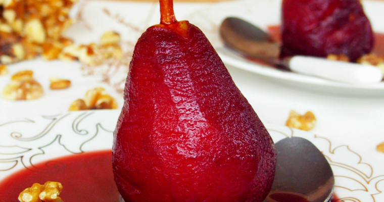 Wine Poached Pear