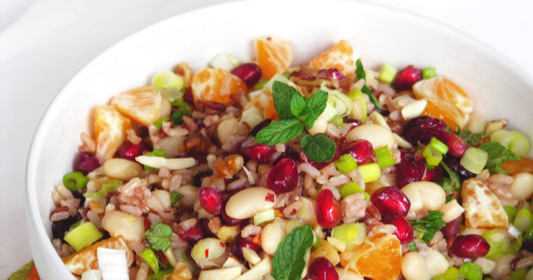 Fruits, Nuts, Beans and Rice Salad