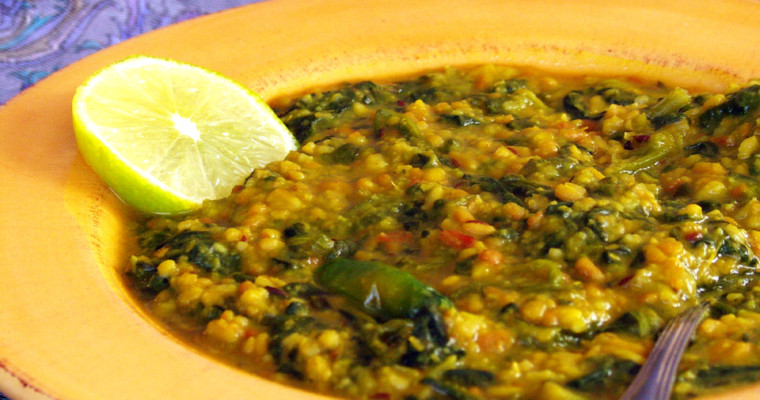 Dal Palak/Lentils with Spinach