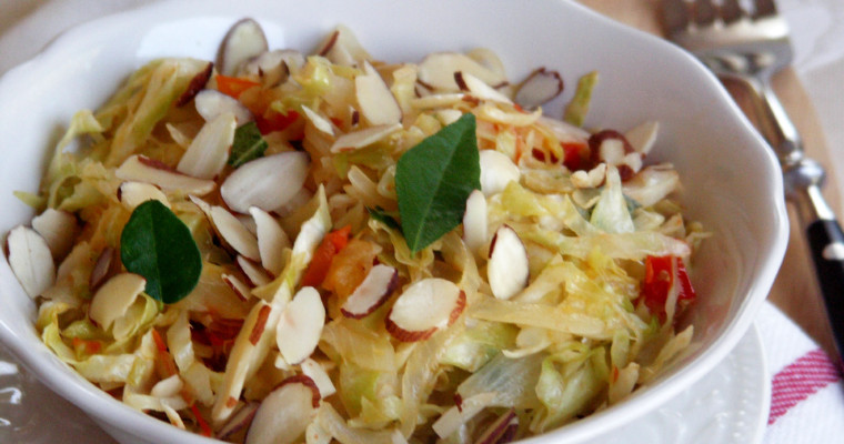 Sautéed Cabbage and Sweet Onions with Almonds