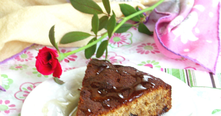 Syrian Walnut-Semolina Cake with Figs and Chocolate