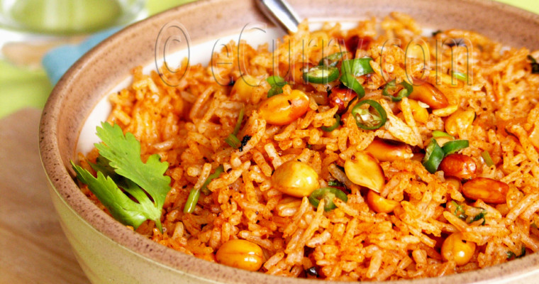 Cumin flavored Peanut and Tomato Rice