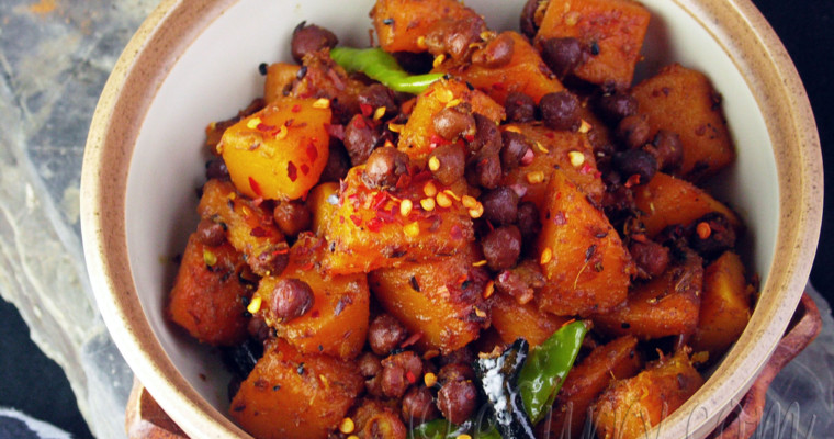 Curried Butternut Squash with Brown Chickpeas