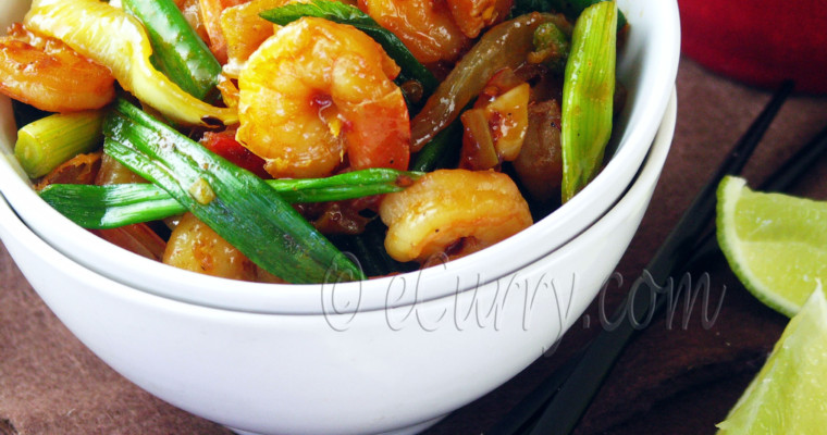 Shrimp with Scallions and Garlic in Chile Tamari Sauce