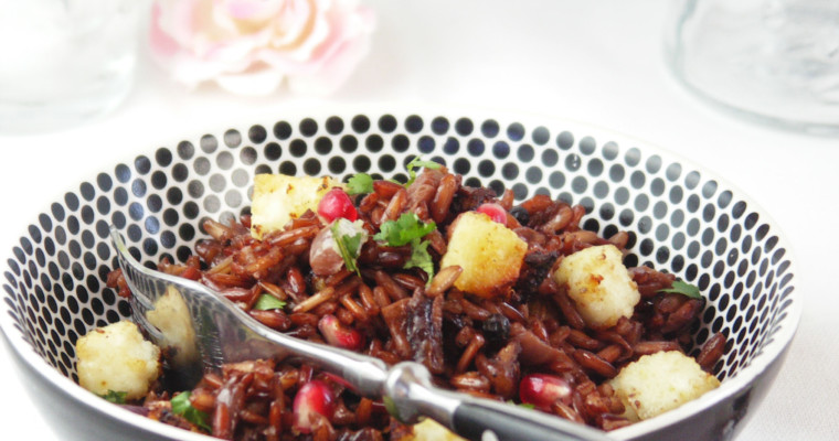 Red Rice and Paneer Pilaf