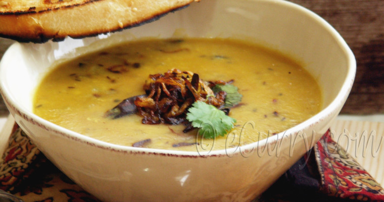 Red Lentils with Cumin and Fried Onions