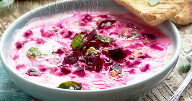 Beetroot Raita – Lightly Seasoned Beetroot and Yogurt Salad