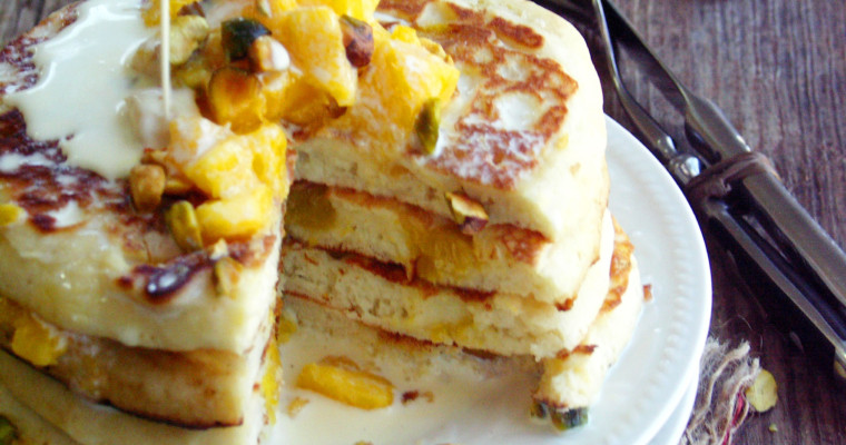 Mango Pancake with Saffron Cardamom Cream for Journey Kitchen