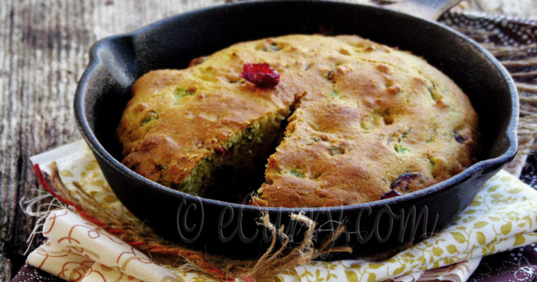 Jalapeno Cranberry Skillet Corn Bread