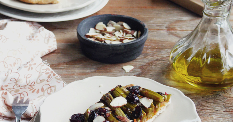 Sesame and Balsamic Glazed Asparagus Cranberry Tart for Tongue Ticklers