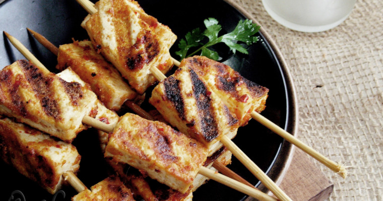 Harissa Marinated Tofu Skewers for AFBHLS