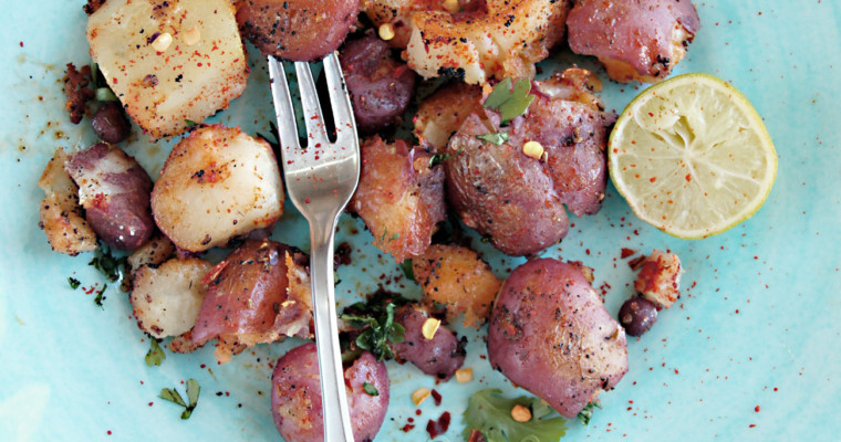 Indian Spiced Crash Potatoes