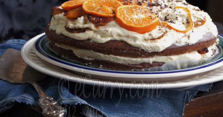 Caramelized Orange and Chocolate Layer Cake