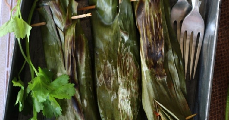 Spicy Oyster Mushroom in Banana Leaves – a Guest Post by Tika