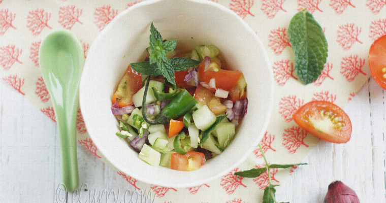 Kachumber: Quick Indian Cucumber, Tomato Salad