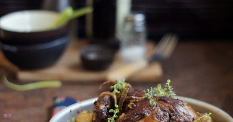 Skillet Roasted Chicken with Ginger and Soy