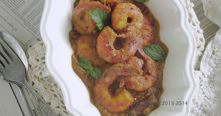 Prawn Do Pyaza: Prawns cooked in Onion Sauce