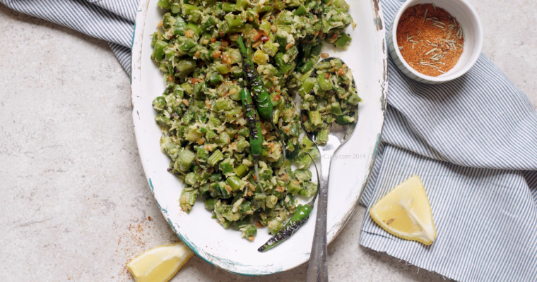 Stir Fried Asparagus with Coconut