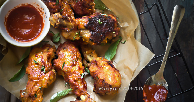 Spicy Ginger Basil Drumsticks