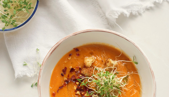 Roasted Red Pepper and Red Lentil Soup