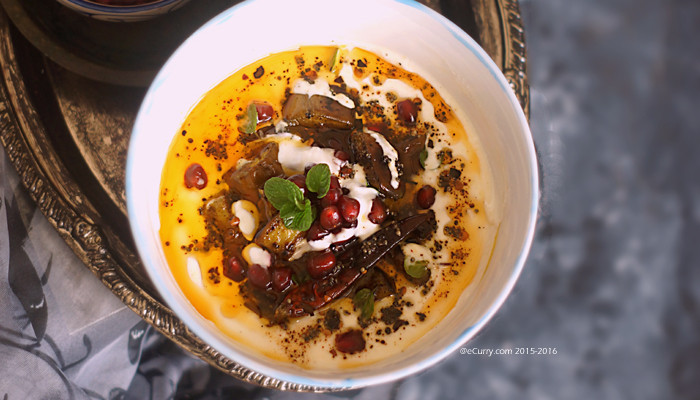 Baingan Ka Raita: Eggplant in Seasoned Yogurt