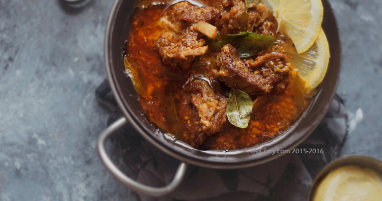 Mutton Curry with Fenugreek, Coconut and Curry Leaves