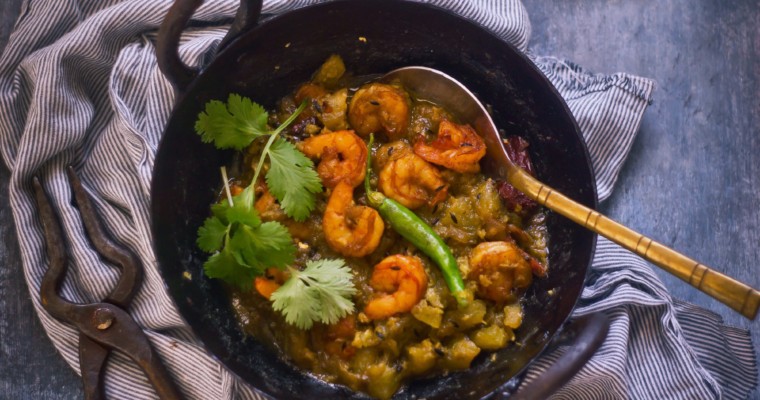 Chaal Kumro Chingri: Ash Gourd with Shrimp